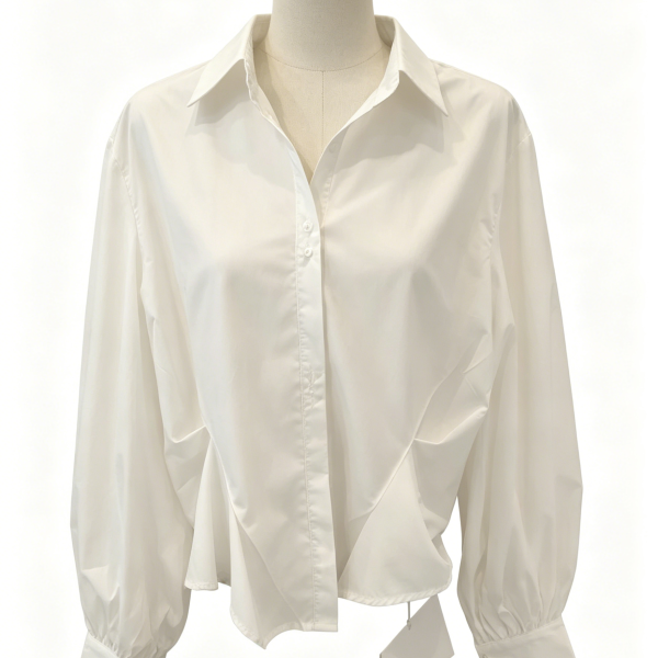 Women's Long Sleeve White Blouse