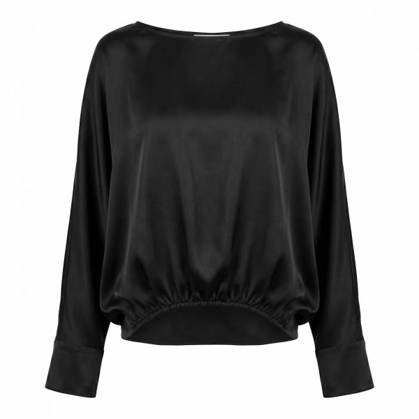 Black Silk/Satin Top